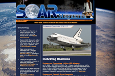 a thumbnail view of the SOARmag.com website
